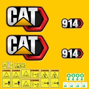 Fits 914 (2019+) Caterpillar Compact Wheel Loader Replacement Decals - Dun Decals