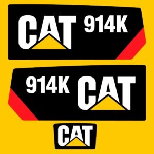 Fits 914K Caterpillar Compact Wheel Loader Replacement Decals - Dun Decals