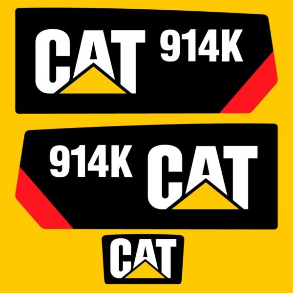 Fits 914K Caterpillar Compact Wheel Loader Replacement Decals - Dun Decals