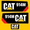 Fits 914M Caterpillar Compact Wheel Loader Replacement Decals - Dun Decals