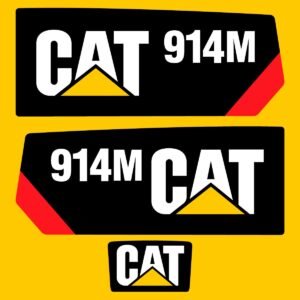 Fits 914M Caterpillar Compact Wheel Loader Replacement Decals - Dun Decals