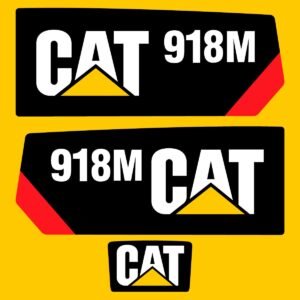 Fits 918M Caterpillar Compact Wheel Loader Replacement Decals - Dun Decals
