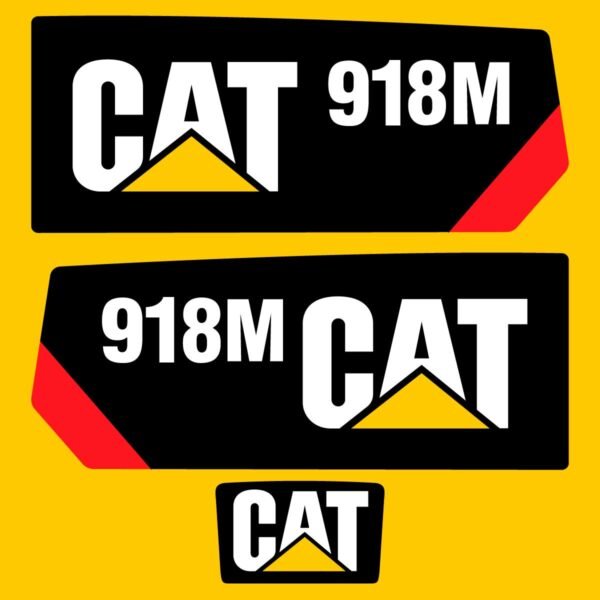 Fits 918M Caterpillar Compact Wheel Loader Replacement Decals - Dun Decals