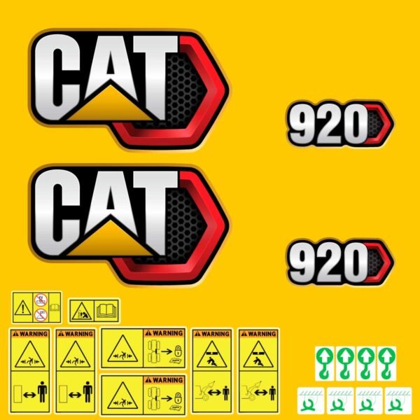 Fits 920 (2019+) Caterpillar Compact Wheel Loader Replacement Decals - Dun Decals