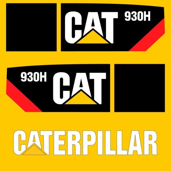 Fits 930H Caterpillar Wheel Loader Replacement Decals - Dun Decals