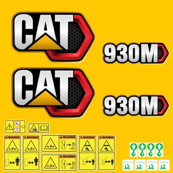Fits 930M (2019+) Caterpillar Wheel Loader Replacement Decals - Dun Decals