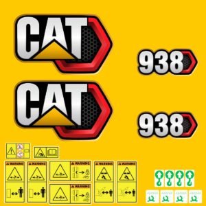 Fits 938 (2019+) Caterpillar Wheel Loader Replacement Decals - Dun Decals