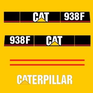 Fits 938F Caterpillar Wheel Loader Replacement Decals - Dun Decals