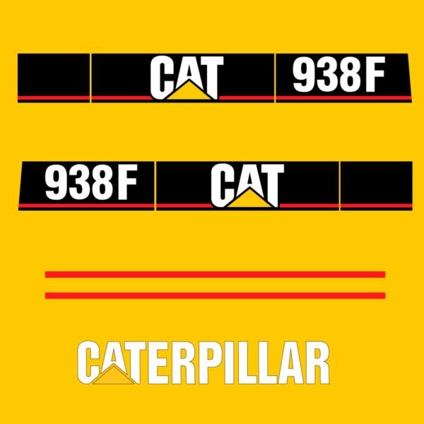 Fits 938F Caterpillar Wheel Loader Replacement Decals - Dun Decals