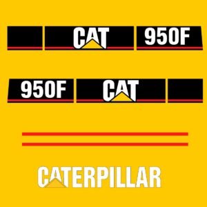 Fits 950F (Series 2) Caterpillar Wheel Loader Replacement Decals - Dun Decals