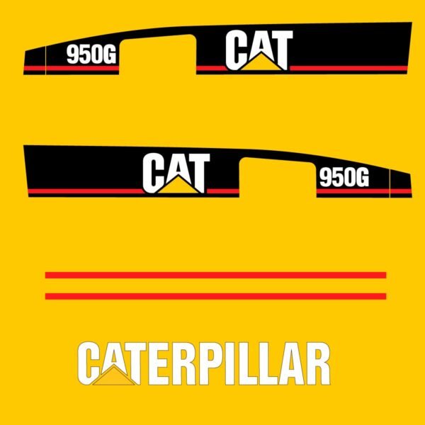 Fits 950G Caterpillar Wheel Loader Replacement Decals - Dun Decals