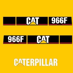 Fits 966F (Series 2) Caterpillar Wheel Loader Replacement Decals - Dun Decals