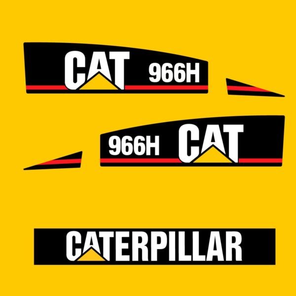 Fits 966H Caterpillar Wheel Loader Replacement Decals - Dun Decals