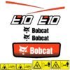 Fits E10 Bobcat Excavator Replacement Decals
