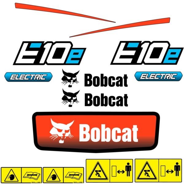 Fits E10E Bobcat Excavator Replacement Decals - Dun Decals