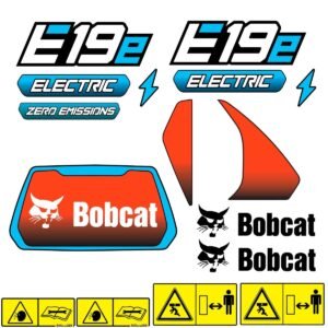 Fits E19E Bobcat Excavator Replacement Decals
