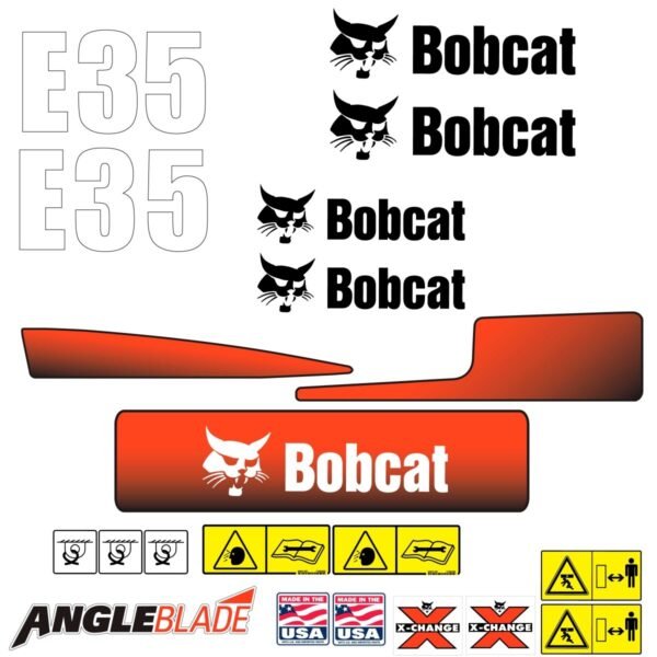 Fits E35 Bobcat Excavator Replacement Decals - Dun Decals