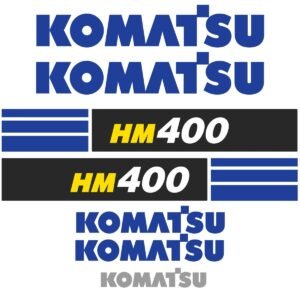 Fits HM400 - 5 Komatsu Articulated Dump Truck Replacement Decals - Dun Decals