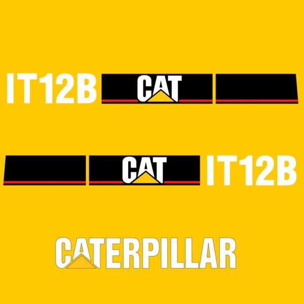 Fits IT12B Caterpillar Wheel Loader Replacement Decals - Dun Decals