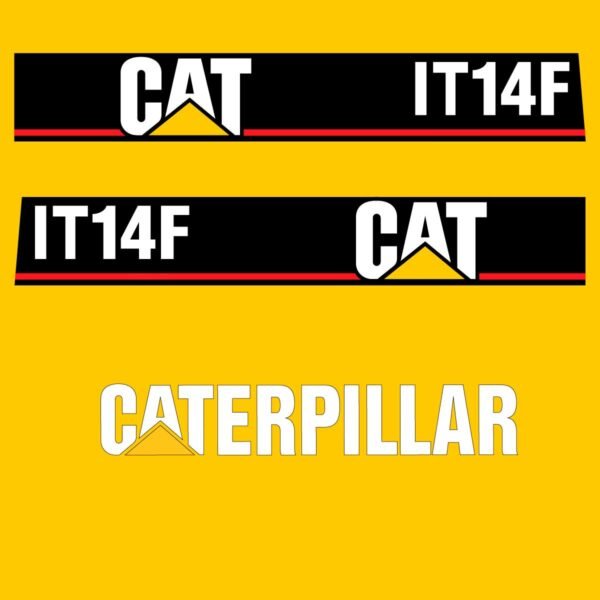 Fits IT14F Caterpillar Wheel Loader Replacement Decals - Dun Decals