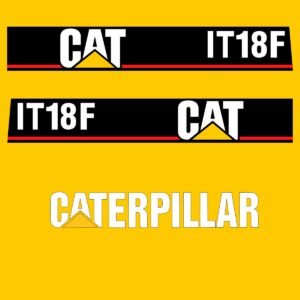 Fits IT18F Caterpillar Wheel Loader Replacement Decals - Dun Decals