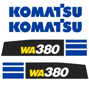 Fits WA380-8 Komatsu Wheel Loader Replacement Decal Kit