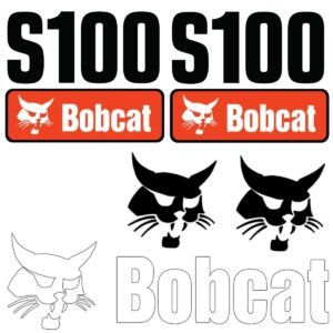 Fits S100 Bobcat Skid Steer Replacement Decals - Dun Decals