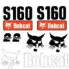 Fits S160 Bobcat Skid Steer Replacement Decals - Dun Decals