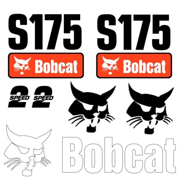 Fits S175 Bobcat Skid Steer Replacement Decals - Dun Decals