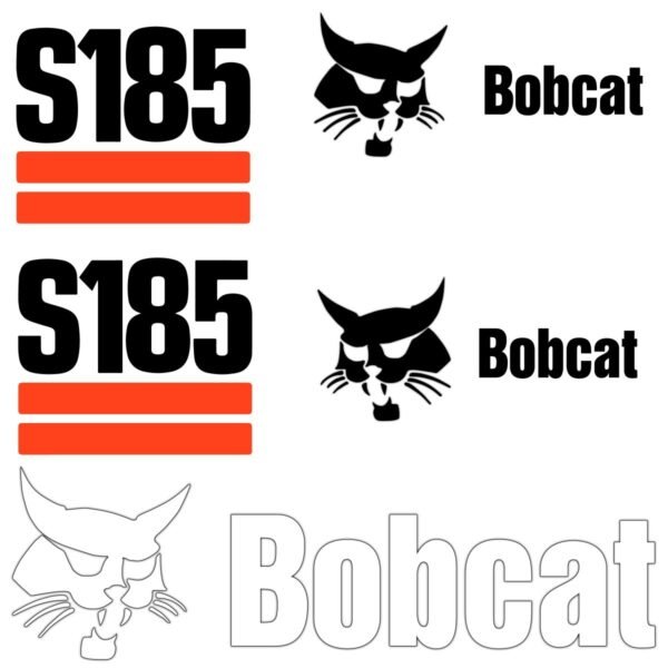 Fits S185 Bobcat Skid Steer Replacement Decals - Dun Decals