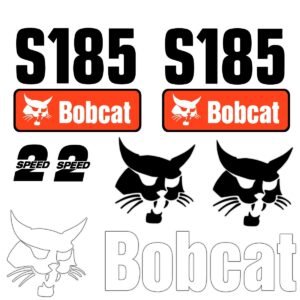 Fits S185 Bobcat Skid Steer Replacement Decals - Dun Decals