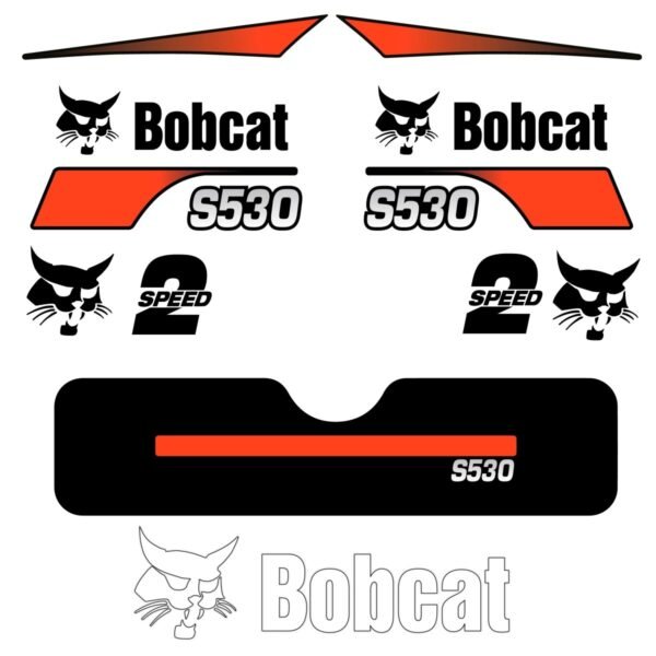 Fits S530 Bobcat Skid Steer Replacement Decals - Dun Decals