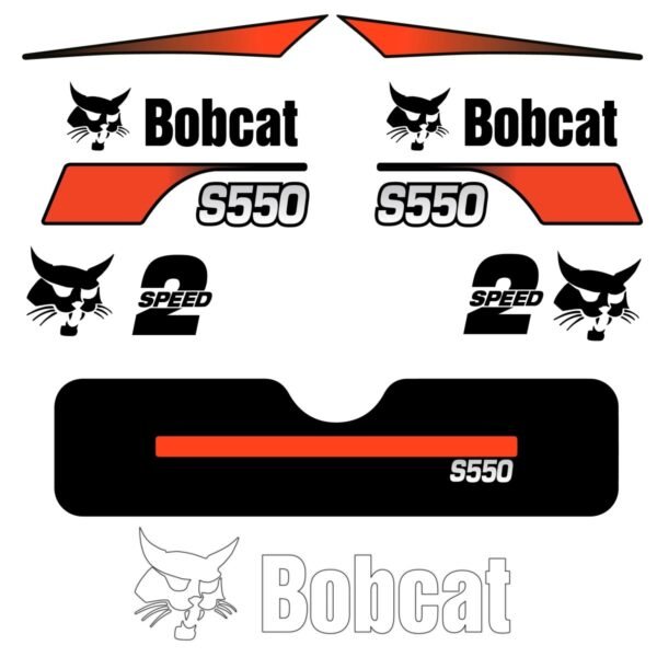 Fits S550 Bobcat Skid Steer Replacement Decals - Dun Decals