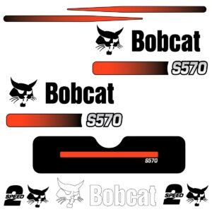 Fits S570 Bobcat Skid Steer Replacement Decals - Dun Decals