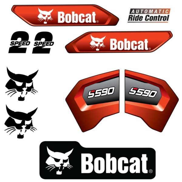 Fits S590 Bobcat Skid Steer Replacement Decals - Dun Decals
