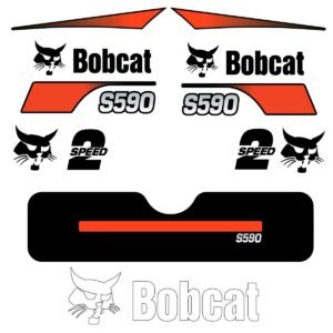 Fits S590 Bobcat Skid Steer Replacement Decals - Dun Decals