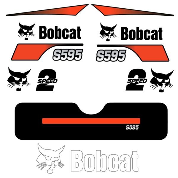Fits S595 Bobcat Replacement Decal Sticker - Outdoor Durable Laminate