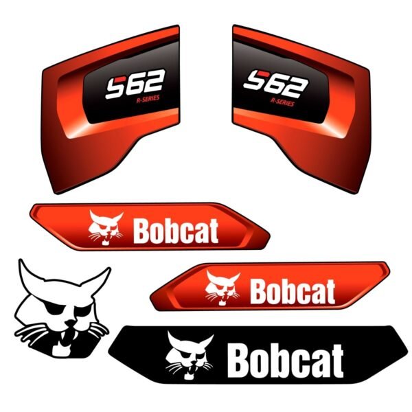 Fits S62 R - Series Bobcat Skid Steer Replacement Decals - Dun Decals