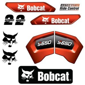 Fits S650 Bobcat Skid Steer Loader Replacement Decals - Dun Decals
