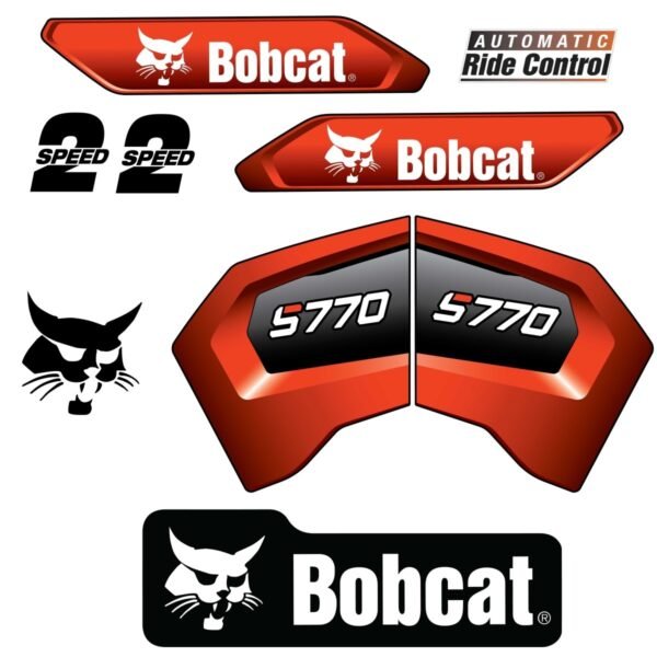 Fits S770 Bobcat Skid Steer Loader Replacement Decals - Dun Decals