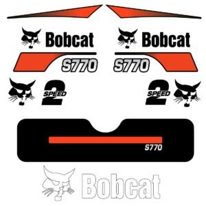Fits S770 Bobcat Skid Steer Replacement Decals - Dun Decals