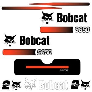Fits S850 Bobcat Skid Steer Replacement Decals - Dun Decals