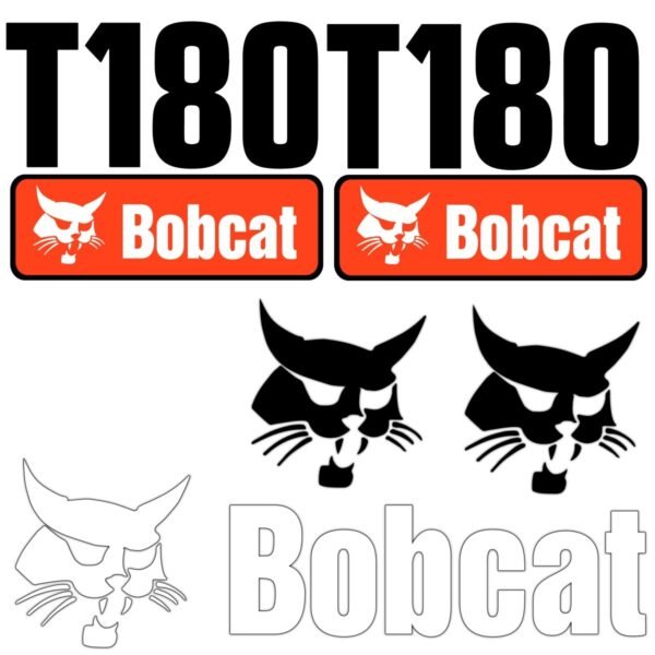 Fits T180 Bobcat Replacement Decal Sticker - Outdoor Durable Laminate