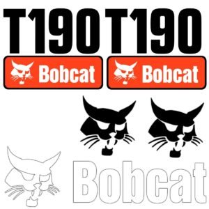 Fits T190 Bobcat Replacement Decal Sticker - Outdoor Durable Laminate