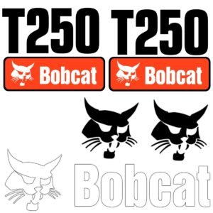 Fits T250 Bobcat Replacement Decal Sticker - Outdoor Durable Laminate