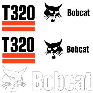 Fits T320 Bobcat Skid Steer Replacement Decals - Dun Decals