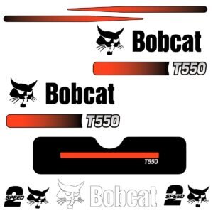 Fits T550 Bobcat Skid Steer Replacement Decals - Dun Decals