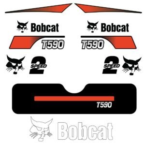Fits T590 Bobcat Track Loader Replacement Decals - Dun Decals