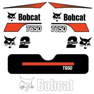Fits T650 Bobcat Track Loader Replacement Decals - Dun Decals