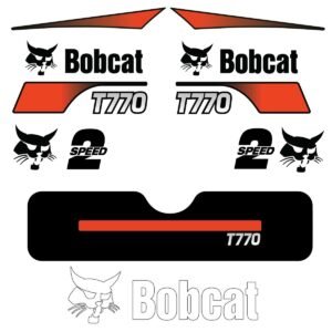 Fits T770 Bobcat Track Loader Replacement Decals - Dun Decals